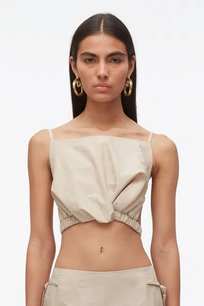 3.1 Phillip Lim Twisted Open Back Cami In Brown