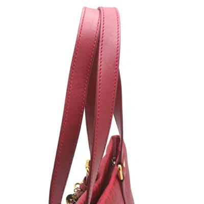 Pre-owned Fendi Zucchino Red Color Pvc Leather Tote Bag ()