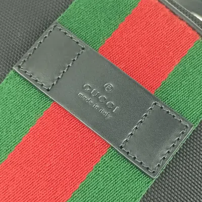 Pre-owned Gucci Black Canvas Leather Backpack ()