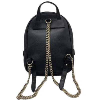 Pre-owned Gucci Black Leather Backpack ()