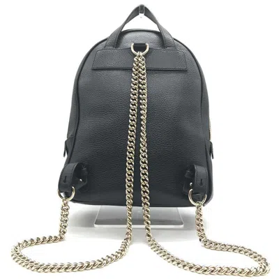 Pre-owned Gucci Black Leather Backpack ()