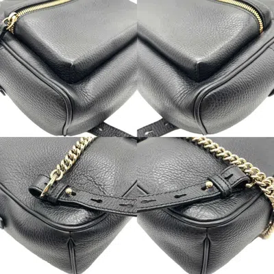 Pre-owned Gucci Black Leather Backpack ()