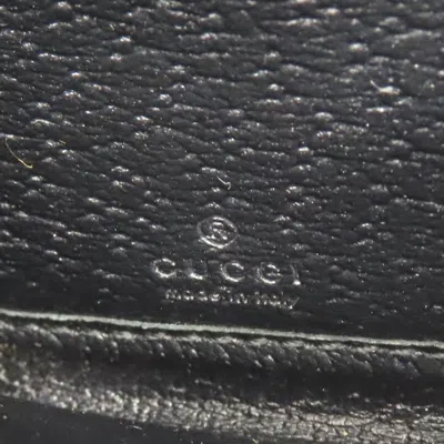 Pre-owned Gucci Black Leather Long Wallet (bi-fold) ()