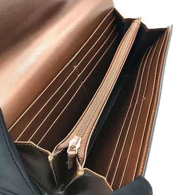 Pre-owned Gucci Brown Gg Supreme Leather Long Wallet (bi-fold) ()