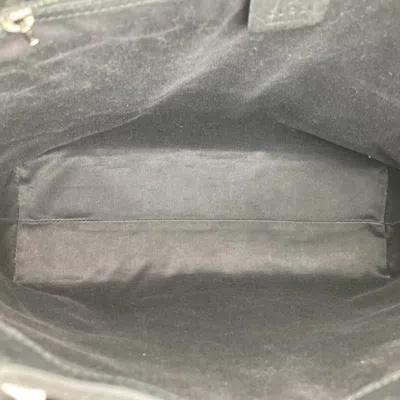 Pre-owned Gucci Gg Canvas Black Gg Canvas Leather Tote Bag ()