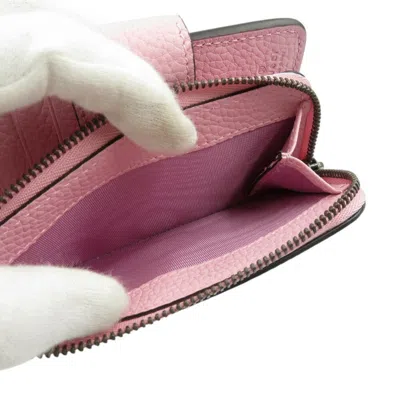Pre-owned Gucci Pink Leather Wallet (bi-fold) ()