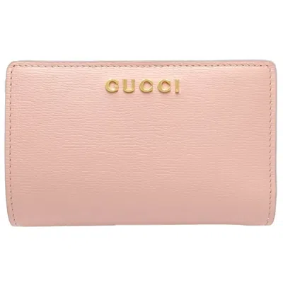 Pre-owned Gucci Pink Leather Wallet (bi-fold) ()