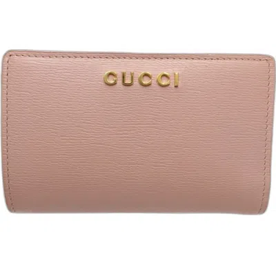 Pre-owned Gucci Pink Leather Wallet (bi-fold) ()