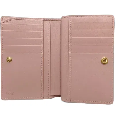 Pre-owned Gucci Pink Leather Wallet (bi-fold) ()