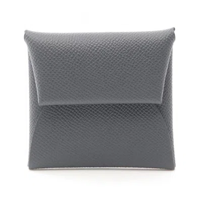 Pre-owned Hermes Ardoise Gray Epsom Leather Coin Purse/coin Case ()