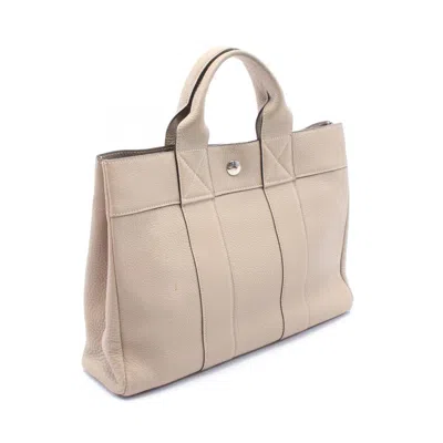 Pre-owned Hermes Beige Gris Tourterelle Togo Leather Tote Bag ()
