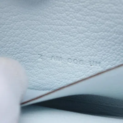 Pre-owned Hermes Blue Chevre Leather Wallet (bi-fold) ()