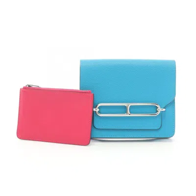 Pre-owned Hermes Blue Wallet (bi-fold) ()