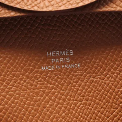 Pre-owned Hermes Brown Epsom Leather Coin Purse/coin Case ()