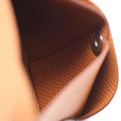 Pre-owned Hermes Brown Epsom Leather Coin Purse/coin Case ()