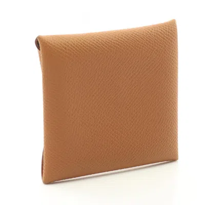 Pre-owned Hermes Brown Epsom Leather Coin Purse/coin Case ()