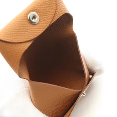 Pre-owned Hermes Brown Epsom Leather Coin Purse/coin Case ()