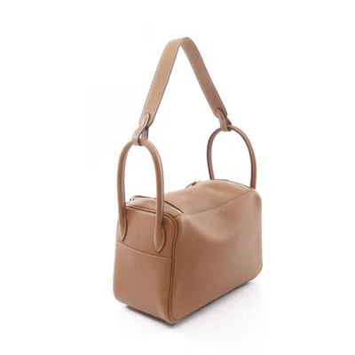 Pre-owned Hermes Brown Taurillon Clemence Leather Shoulder Bag ()