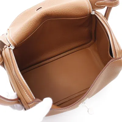 Pre-owned Hermes Brown Taurillon Clemence Leather Shoulder Bag ()