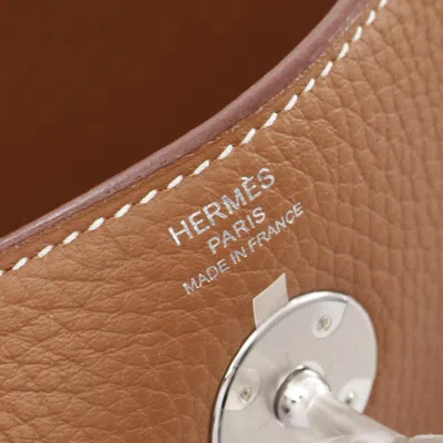 Pre-owned Hermes Brown Taurillon Clemence Leather Shoulder Bag ()