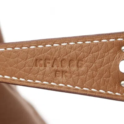 Pre-owned Hermes Brown Taurillon Clemence Leather Shoulder Bag ()