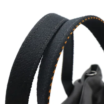 Pre-owned Hermes Caravan Horizontal Black Orange Veau Derma Shoulder Bag Tote Bag ()
