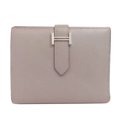 Pre-owned Hermes Gray Epsom Leather Wallet (bi-fold) ()