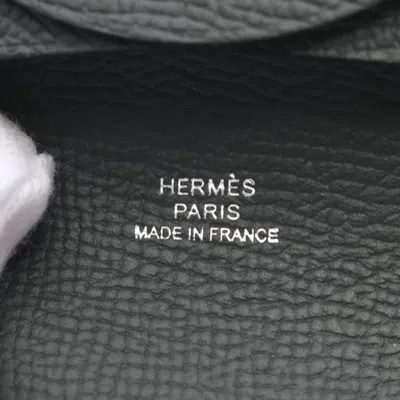 Pre-owned Hermes Green Epsom Leather Coin Purse/coin Case ()