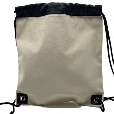 Pre-owned Jimmy Choo Black White Canvas Leather Backpack ()