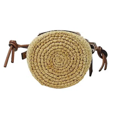 Pre-owned Loewe Beige Brown Raffia Shoulder Bag ()
