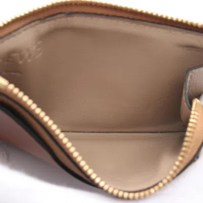 Pre-owned Loewe Brown Leather Coin Purse/coin Case ()