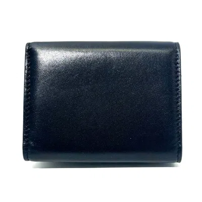 Pre-owned Loewe Navy Leather Wallet (tri-fold) () In Blue