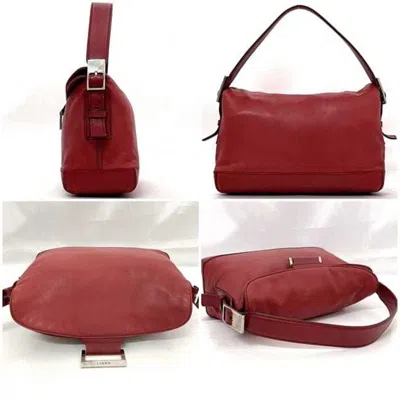 Pre-owned Loewe Red Color Leather Handbag Shoulder Bag ()