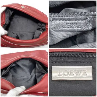 Pre-owned Loewe Red Color Leather Handbag Shoulder Bag ()