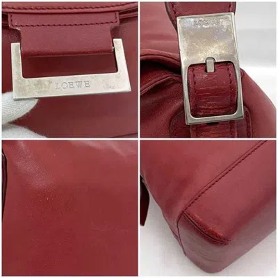 Pre-owned Loewe Red Color Leather Handbag Shoulder Bag ()