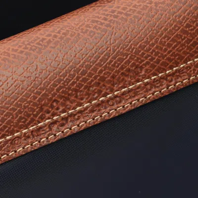 Pre-owned Longchamp Brown Navy Canvas Leather Tote Bag ()