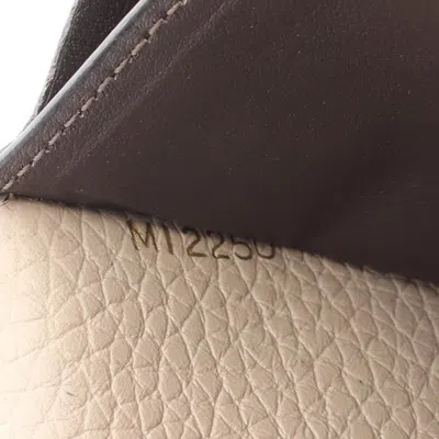 Pre-owned Louis Vuitton Beige Leather Long Wallet (bi-fold) () In Sand