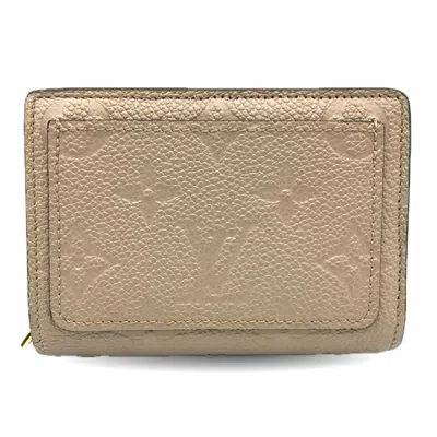 Pre-owned Louis Vuitton Beige Monogram Empreinte Wallet (bi-fold) () In Sand