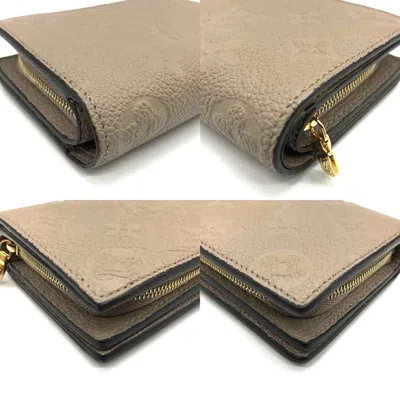 Pre-owned Louis Vuitton Beige Monogram Empreinte Wallet (bi-fold) () In Sand