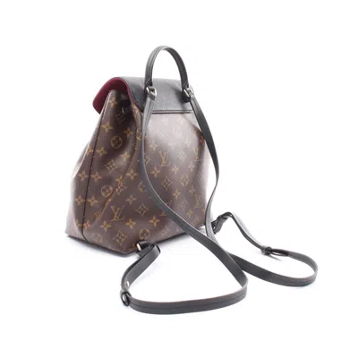 Pre-owned Louis Vuitton Black Brown Monogram Coated Canvas Backpack ()