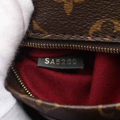 Pre-owned Louis Vuitton Black Brown Monogram Coated Canvas Backpack ()