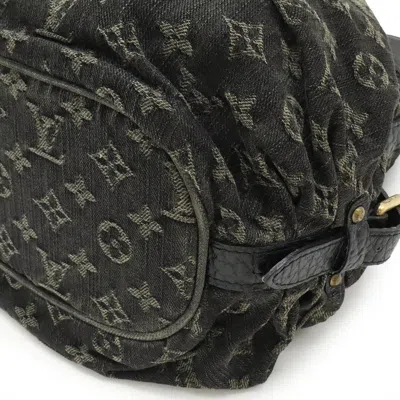 Pre-owned Louis Vuitton Black Noir Monogram Denim Shoulder Bag ()