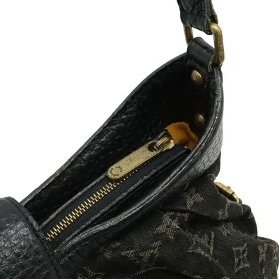 Pre-owned Louis Vuitton Black Noir Monogram Denim Shoulder Bag ()