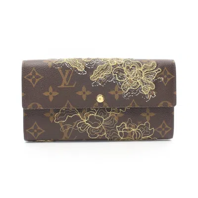 Pre-owned Louis Vuitton Brown Coated Canvas Long Wallet (bi-fold) ()