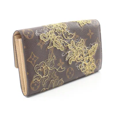 Pre-owned Louis Vuitton Brown Coated Canvas Long Wallet (bi-fold) ()