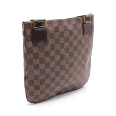 Pre-owned Louis Vuitton Brown Coated Canvas Pvc Leather Pochette Shoulder Bag ()