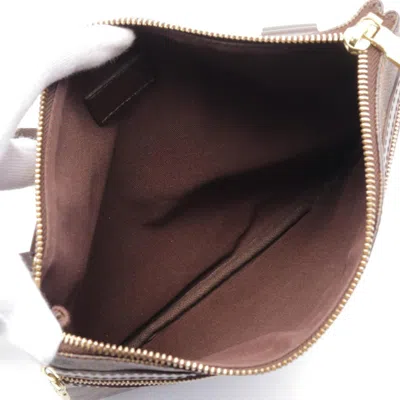 Pre-owned Louis Vuitton Brown Coated Canvas Pvc Leather Pochette Shoulder Bag ()