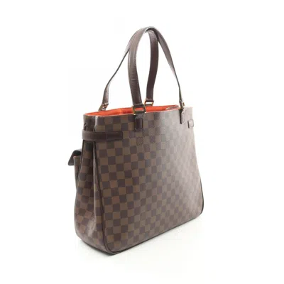 Pre-owned Louis Vuitton Brown Coated Canvas Pvc Leather Tote Bag ()