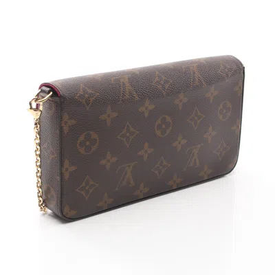 Pre-owned Louis Vuitton Brown Coated Canvas Pvc Monogram Leather Pochette Shoulder Bag ()