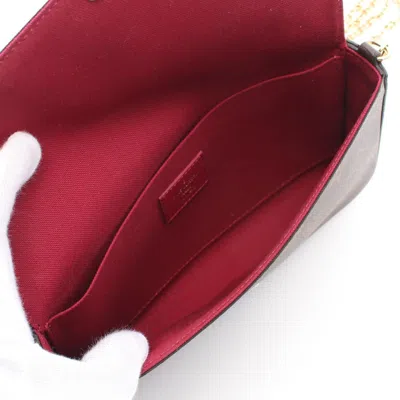 Pre-owned Louis Vuitton Brown Coated Canvas Pvc Monogram Leather Pochette Shoulder Bag ()